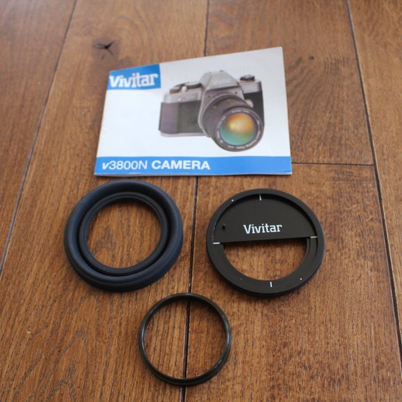 EUC Vivitar V3800N 35mm Manual SLR Camera With 28-70mm Macro Zoom Lens and Case - Picture 8 of 8